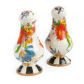 Flower Market Large Salt & Pepper Shakers - White