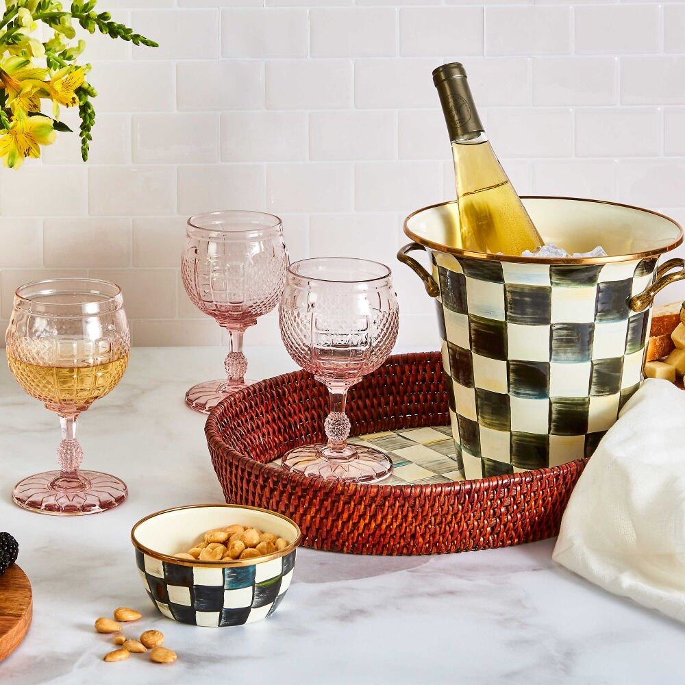 Courtly Check Design Enamel Wine Cooler