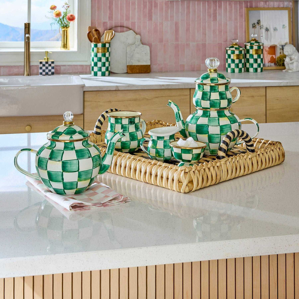 Emerald Check 4 Cup Teapot